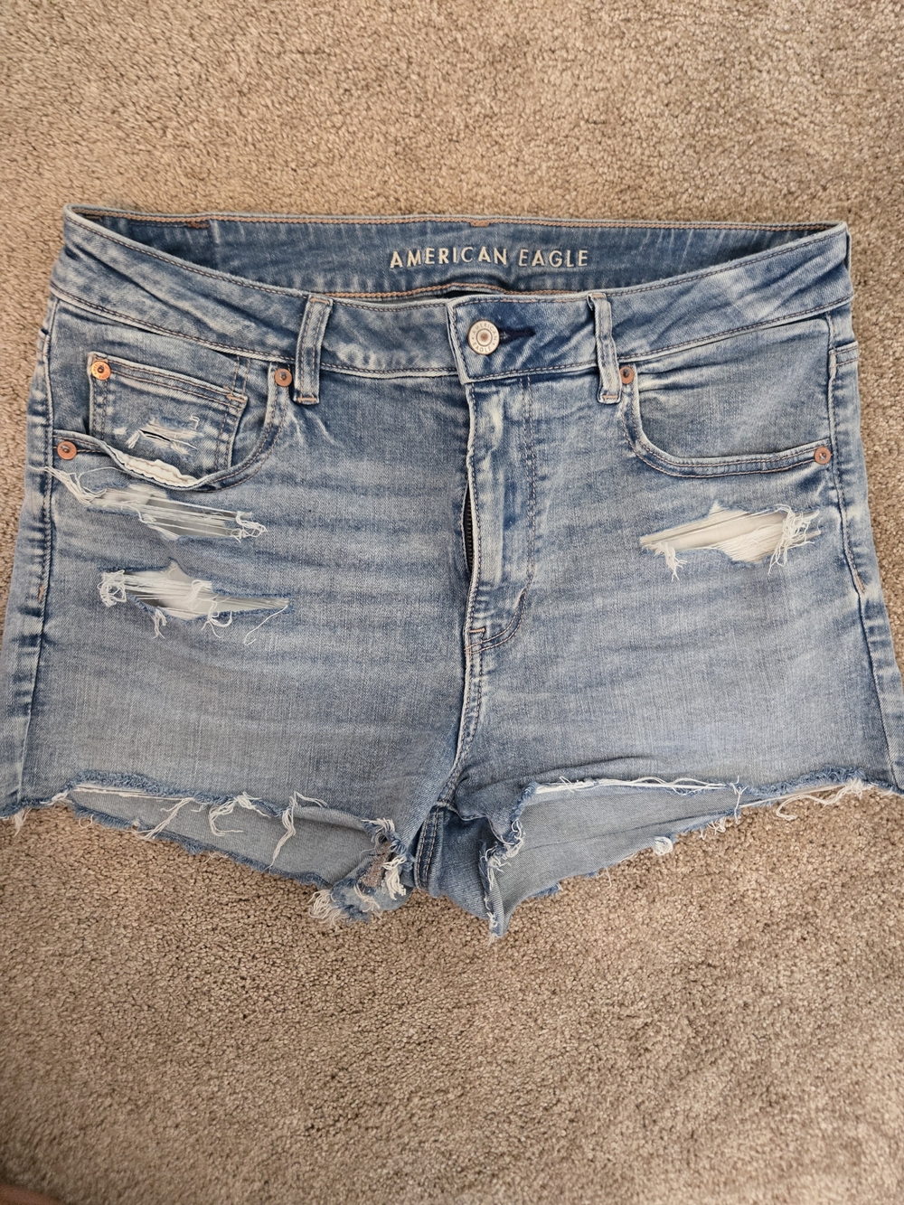 American Eagle Outfitters Faded Distressed Denim Cutoff Shorts